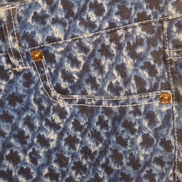 MK blue and white water tie dye jeans - Picture 3 of 6